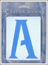 Letter Stencils - 4" (10cm) Genie