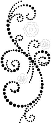 Prima Say It In Pearls with Flowers - Black - Swirl 3