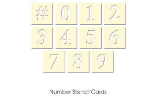 Artist Edition Numbers Stencil Cards