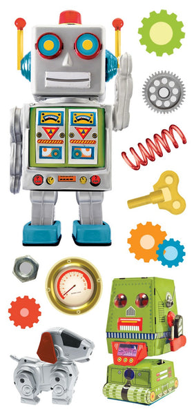 3D Puffy Stickers - Robots