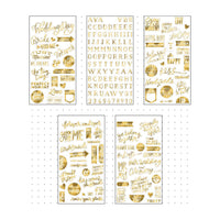 Pocket Pages - Wedding Day Gold Foil Clear Stickers