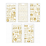 Pocket Pages - Wedding Day Gold Foil Clear Stickers