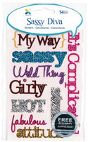 Sassy Puffy Title Stickers - Diva