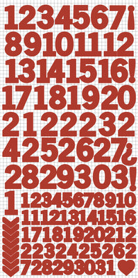 Number Stickers - Red