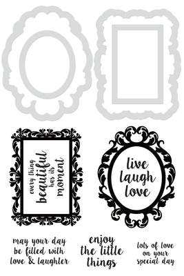 Decorative Die and Stamp Set - Decor Frames and Quotes