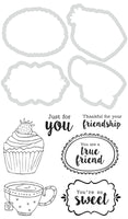 Decorative Die and Stamp Set - Sweet Friends