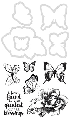 Decorative Die and Stamp Set - Flutter