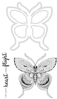 Decorative Die and Stamp Set - Butterfly