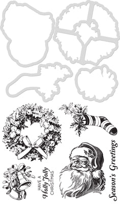 Decorative Die and Stamp Set - Season's Greetings