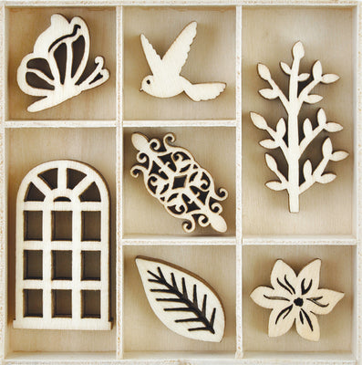 Wooden Flourish Pack - Secret Garden