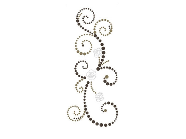 Prima Say It In Pearls with Flowers - Brown - Swirl 2