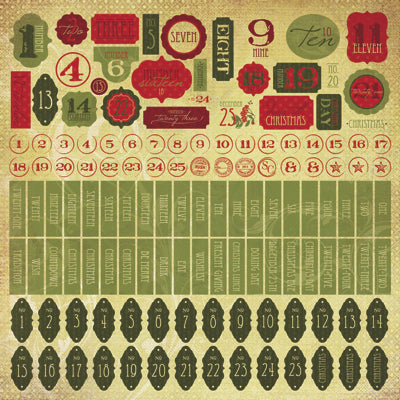 Twig & Berry Numbers Sticker Sheet