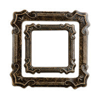 Small Antique Frame Metal Stickers - 2 Pieces