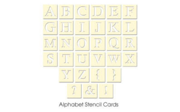 Artist Edition Alphabet Stencil Cards