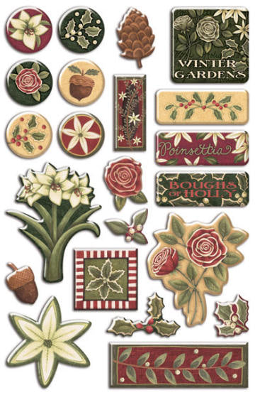 Botanical Winter Epoxy Stickers