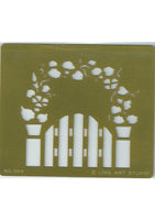 Brass Embossing Stencil - Garden Arch