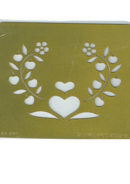 Brass Embossing Stencil - Heart