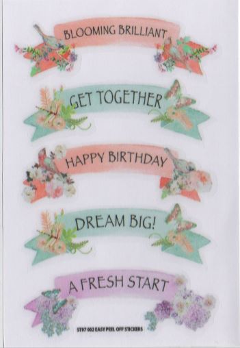Charms of Spring Sayings Stickers