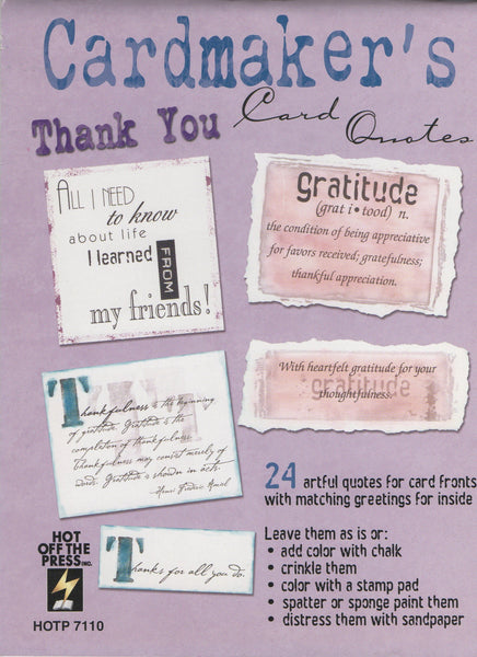 Cardmaker's Card Quotes - Thank You