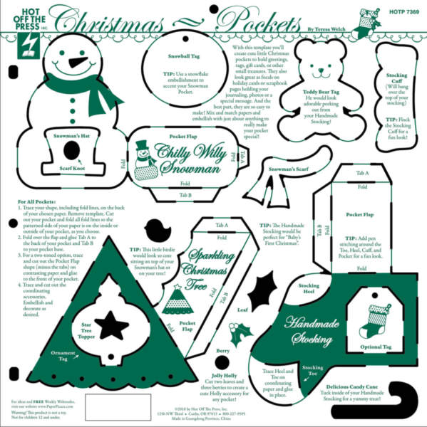 Christmas Pockets Template