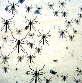 Milled Mulberry Paper - Mosquitoes