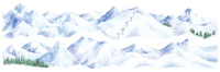 Horizons Stickers - Snowy Mountains