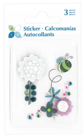 Mini Clear Layered Stickers - Bumble Bee
