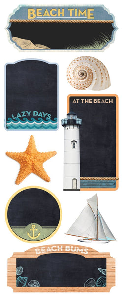 Chalkboard Stickers - Beach Time