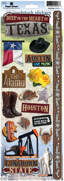 Texas Cardstock Stickers