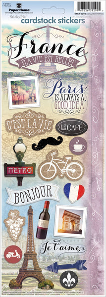 Discover France Cardstock Stickers