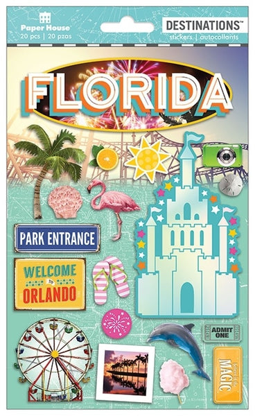 2D Travel Stickers - Florida Magic